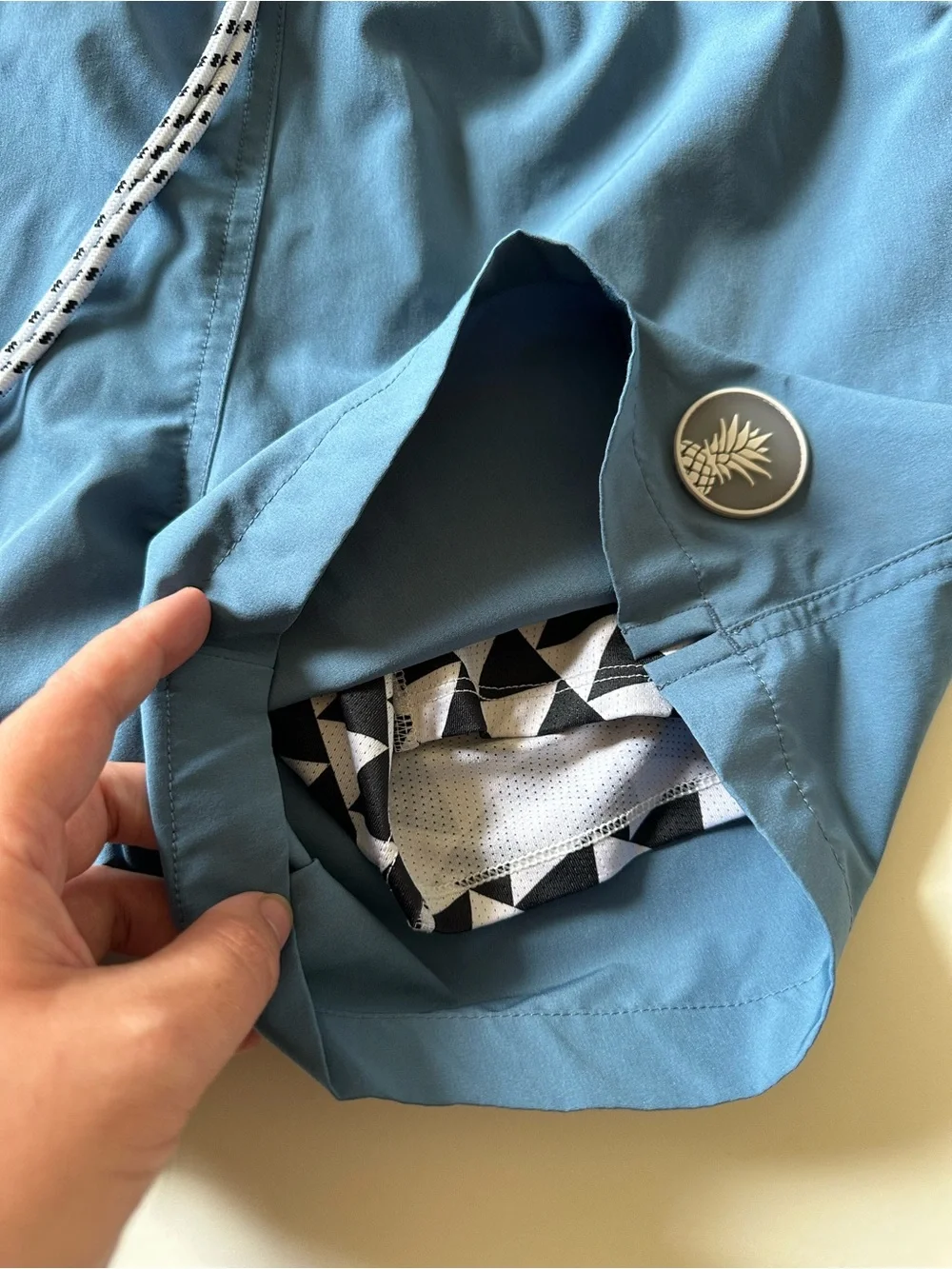 Chubbies Pastel Blue 5 1/2 inch Quick Dry Boxer Brief Liner Swim Trunks